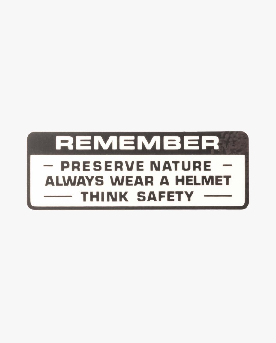 Remember sticker zwart