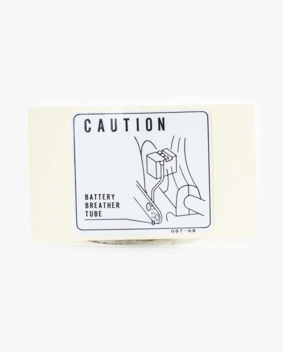 Sticker caution battery Honda C50 C70 C90 (9407) - Afbeelding 2