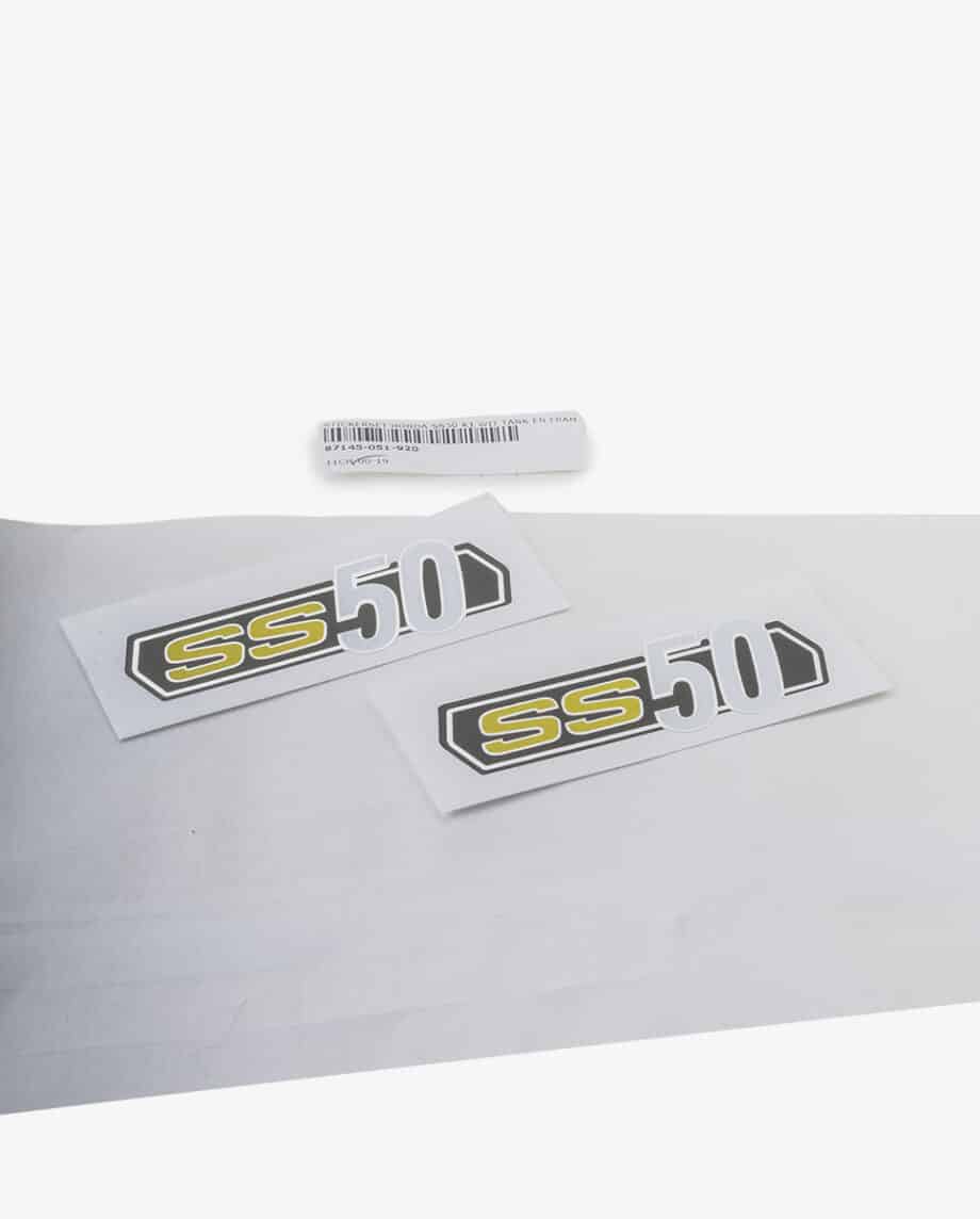 Sticker set tank and frame white Honda SS50 k1 (10994)