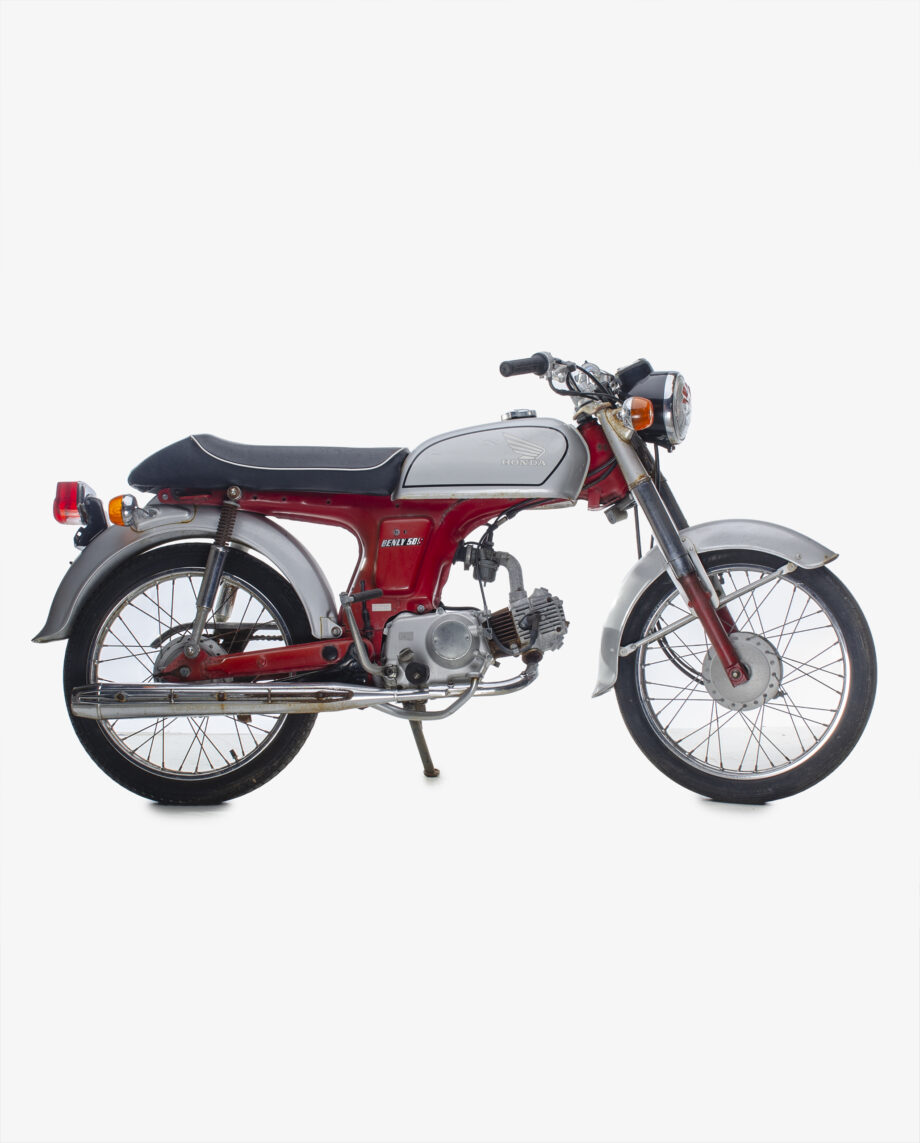 Honda CD50 benly rood grijs - 19828km.